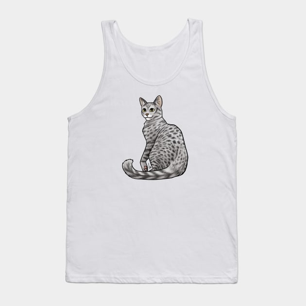 Cat - Egyptian Mau - Silver Tank Top by Jen's Dogs Custom Gifts and Designs